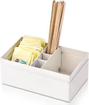 ELLDOO Sugar Packet Holder, Metal Sugar Bowl for Restaurant, Tea Bag Organizer, Coffee Stirrers Straws Small Condiments Packet Holder, Sugar Caddy Dispenser for Countertop Coffee BarWhite ELLDOO Sugar Packet Holder, Metal Sugar Bowl for Restaurant, Tea Bag Organizer, Coffee Stirrers Straws Small Condiments Packet Holder, Sugar Caddy Dispenser for Countertop Coffee BarWhite
