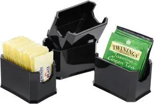 ELLDOO Set of 4 Sugar Packet Holder, Sugar Caddy for Kitchen, Acrylic Sugar Bowl for Restaurant, Tea Bag Organizer, Small Condiments Packet Holder for Countertop Coffee Bar, Black ELLDOO Set of 4 Sugar Packet Holder, Sugar Caddy for Kitchen, Acrylic Sugar Bowl for Restaurant, Tea Bag Organizer, Small Condiments Packet Holder for Countertop Coffee Bar, Black