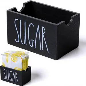 Sugar Packet Holder for Coffee Bar, Black Sugar Packet Organizer, Sugars Packets Holder for Coffee Bar Restaurant Counter Table Office Sugar Packet Holder for Coffee Bar, Black Sugar Packet Organizer, Sugars Packets Holder for Coffee Bar Restaurant Counter Table Office