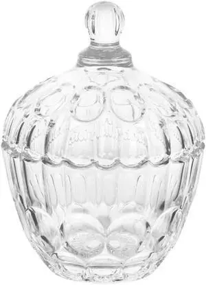 QUUPY 280ml/9.3 Ounce Crystal Glass Sugar Bowl Food Candy Jar Transparent Jar Covered Biscuit Chocolate Nuts Snack Box Containers Organizer Home Decor QUUPY 280ml/9.3 Ounce Crystal Glass Sugar Bowl Food Candy Jar Transparent Jar Covered Biscuit Chocolate Nuts Snack Box Containers Organizer Home Decor
