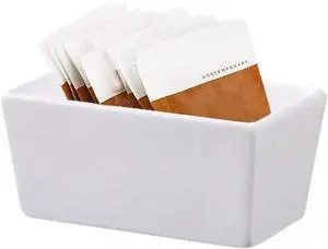 123Arts White Ceramic Sugar Packet Holder Tea Bag Bowl 123Arts White Ceramic Sugar Packet Holder Tea Bag Bowl