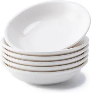 Eisinly 6 Pack Dipping Bowls, 3 OZ Small Ceramic Soy Sauce Dish, White Eisinly 6 Pack Dipping Bowls, 3 OZ Small Ceramic Soy Sauce Dish, White