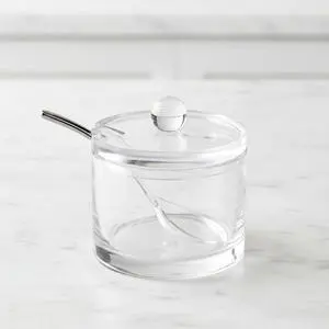 Sugar Bowl with Lid & Spoon, 8 Oz Acrylic Container Dishwasher Safe & Airtight, Perfect for Coffee, Tea, Cereal, and Kitchen Countertop Storage - Clear Canister Jar Dispenser Sugar Bowl with Lid & Spoon, 8 Oz Acrylic Container Dishwasher Safe & Airtight, Perfect for Coffee, Tea, Cereal, and Kitchen Countertop Storage - Clear Canister Jar Dispenser
