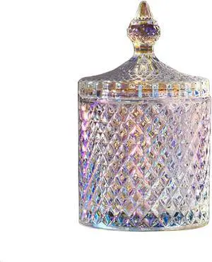 ericotry 1PCS 300m/10oz Crystal Glass Candy Dish with Crystal Lid Candy Box Sugar Bowl Tin Biscuit Barrel Decorative Candy Jar (Glazed) ericotry 1PCS 300m/10oz Crystal Glass Candy Dish with Crystal Lid Candy Box Sugar Bowl Tin Biscuit Barrel Decorative Candy Jar (Glazed)