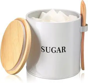 AISBUGUR Sugar Bowl with Lid and Spoon, Metal AISBUGUR Sugar Bowl with Lid and Spoon, Metal
