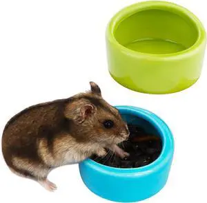 2 Pcs Ceramic Hamster Bowl, Small Animal Food Bowl and Water Dish Feeder for Hedgehog Hamster Guinea Pig Sugar Glider Rat Gerbil Mice Chinchilla (Colors May Vary) 2 Pcs Ceramic Hamster Bowl, Small Animal Food Bowl and Water Dish Feeder for Hedgehog Hamster Guinea Pig Sugar Glider Rat Gerbil Mice Chinchilla (Colors May Vary)