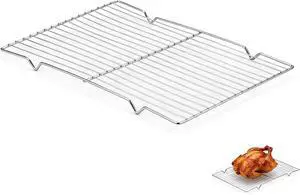 Roasting Rack for 9x13 Inch Pan, Stainless Steel Roasting Rack Insert, with Parallel Wires and Raised Feet, Keeps Food Elevated for Even Broiling, Easy to Clean, Ideal for Chicken, Turkey and Meat Roasting Rack for 9x13 Inch Pan, Stainless Steel Roasting Rack Insert, with Parallel Wires and Raised Feet, Keeps Food Elevated for Even Broiling, Easy to Clean, Ideal for Chicken, Turkey and Meat