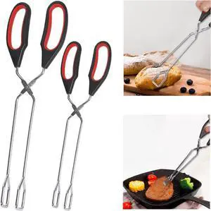 Tongs for Cooking, Set of 2 Heat Resistant Kitchen Scissor Tongs Tongs for Cooking, Set of 2 Heat Resistant Kitchen Scissor Tongs