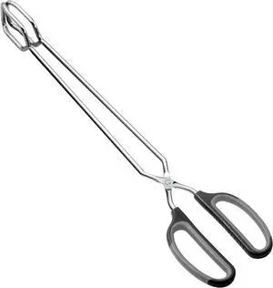 HINMAY Scissor Tongs 16" Extra Long Stainless Steel Barbecue Grilling Tongs HINMAY Scissor Tongs 16" Extra Long Stainless Steel Barbecue Grilling Tongs