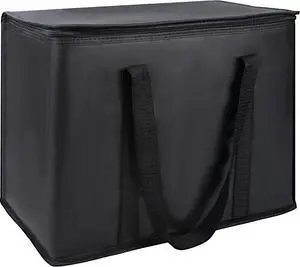 1-Pack Insulated Reusable Grocery Shopping Bags, X-Large, Black 1-Pack Insulated Reusable Grocery Shopping Bags, X-Large, Black