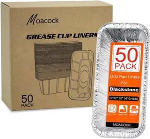 MOACOCK 50 Pack Drip Pan Compatible for Blackstone MOACOCK 50 Pack Drip Pan Compatible for Blackstone