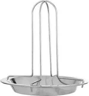 Stainless Steel Chicken Roaster Rack - Detachable Barbecue Grill Stand for Outdoor & Garden Cooking Grilling Cookware(17x16.5cm, Silver) Stainless Steel Chicken Roaster Rack - Detachable Barbecue Grill Stand for Outdoor & Garden Cooking Grilling Cookware(17x16.5cm, Silver)