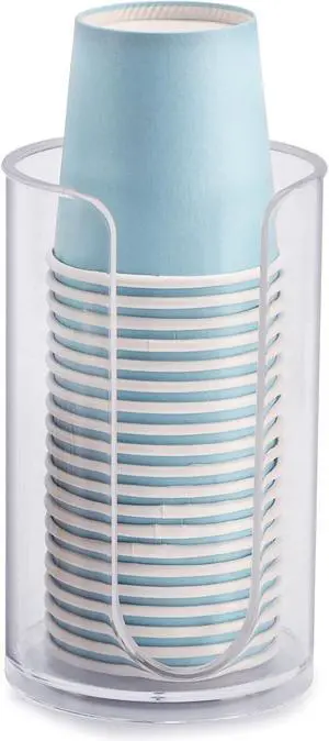 Bathroom Cup Dispenser, 3oz-5oz Small Disposable Paper Cups Holder Clear Bathroom Cup Dispenser, 3oz-5oz Small Disposable Paper Cups Holder Clear