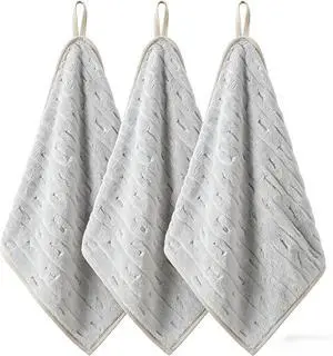3 Pack Microfiber Hand Towels for Bathroom with Hanging Loops Quick Dry Small Towel Set for Bathroom Kitchen 14 x29.6inch (Gray) 3 Pack Microfiber Hand Towels for Bathroom with Hanging Loops Quick Dry Small Towel Set for Bathroom Kitchen 14 x29.6inch (Gray)