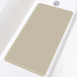 OTHWAY Bathtub Mat Non Slip, 27" x 17" Bath Mat for Tub, Machine Washable Shower Anti Slip Mat with 246 Strong Suction Cups (Brown) OTHWAY Bathtub Mat Non Slip, 27" x 17" Bath Mat for Tub, Machine Washable Shower Anti Slip Mat with 246 Strong Suction Cups (Brown)