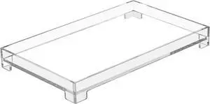 Vanity Bathroom Tray Acrylic Clear Rectangle Decorative Organizer, Medium Vanity Bathroom Tray Acrylic Clear Rectangle Decorative Organizer, Medium