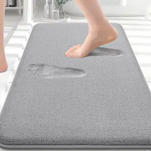 Smiry Memory Foam Bath Mat 30x20, Extra Soft Absorbent Bathroom Rugs Smiry Memory Foam Bath Mat 30x20, Extra Soft Absorbent Bathroom Rugs