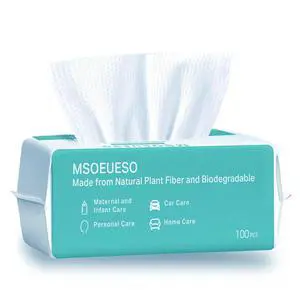 MSOEUESO Soft Dry Wipes Cotton Facial Tissues, 100 Count Disposable Face Towels, Cotton Face Towel for Sensitive Skin, Facial Cleansing, Makeup Removing, Surface Cleaning MSOEUESO Soft Dry Wipes Cotton Facial Tissues, 100 Count Disposable Face Towels, Cotton Face Towel for Sensitive Skin, Facial Cleansing, Makeup Removing, Surface Cleaning