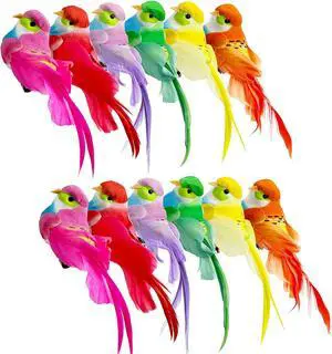 12pcs Artificial Birds Clip on Birds Decorative Spring Summer Ornaments for Tree Yard Patio Wreath Designs Flower Floral Arrangements Garden Decor 12pcs Artificial Birds Clip on Birds Decorative Spring Summer Ornaments for Tree Yard Patio Wreath Designs Flower Floral Arrangements Garden Decor
