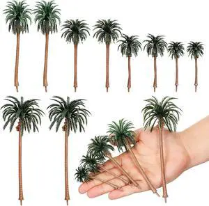 Miniature Palm Trees, 15PCS Scenery Palm Tree Model for Crafts, Coconut Tropical Landscape Model for Diorama Train Railway Layout Landscape Scenery Cake Decorative -16cm, 13cm, 11cm, 8cm, 7cm Miniature Palm Trees, 15PCS Scenery Palm Tree Model for Crafts, Coconut Tropical Landscape Model for Diorama Train Railway Layout Landscape Scenery Cake Decorative -16cm, 13cm, 11cm, 8cm, 7cm