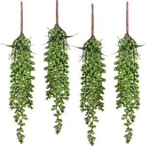 Meiliy 4pcs Artificial Succulent Plants Hanging Succulent Plants Faux Succulents Unpotted Branch String of Pearls Plant for Home Kitchen Office Wedding Garden Craft Art Indoor Decor Meiliy 4pcs Artificial Succulent Plants Hanging Succulent Plants Faux Succulents Unpotted Branch String of Pearls Plant for Home Kitchen Office Wedding Garden Craft Art Indoor Decor