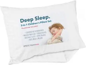 ZPECC Toddler Pillow with Pillowcase - 13x18 Organic Cotton Hypoallergenic Kids Pillow, Baby Essentials for Travel Crib Daycare Stroller (Intended for Age 2 and up) White Stripe ZPECC Toddler Pillow with Pillowcase - 13x18 Organic Cotton Hypoallergenic Kids Pillow, Baby Essentials for Travel Crib Daycare Stroller (Intended for Age 2 and up) White Stripe