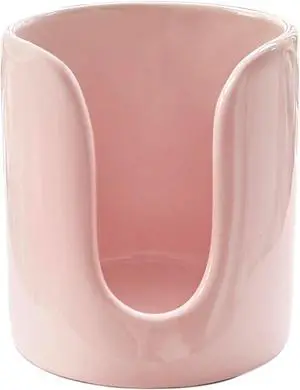 Ceramic Bathroom Cup Dispenser, 3 oz 4 oz Disposable Cups Holder, Small Mouthwash Cup Dispenser (Pink) Ceramic Bathroom Cup Dispenser, 3 oz 4 oz Disposable Cups Holder, Small Mouthwash Cup Dispenser (Pink)