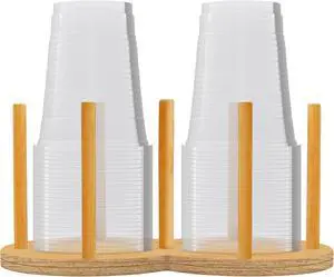 Round Wooden 2 Compartment Coffee Table Organizer, Cup Dispenser Countertop, Disposable Paper Cup Holder, Lid Organizer for Restaurant Countertop Storage Supplies Round Wooden 2 Compartment Coffee Table Organizer, Cup Dispenser Countertop, Disposable Paper Cup Holder, Lid Organizer for Restaurant Countertop Storage Supplies
