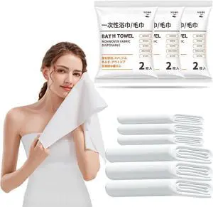 6Pcs Disposable Bath Towels: Thick, Absorbent. Travel Camping Gym Hotel Kit 6Pcs Disposable Bath Towels: Thick, Absorbent. Travel Camping Gym Hotel Kit