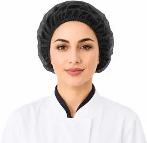 Disposable Bouffant Caps, 21inches Hair Net, Elastic Dust Cap for Food Service, Cooking, Salon,Spa,Spray tans, Restaurant,Industry,Garden,Kitchen Head Cover (Black) Disposable Bouffant Caps, 21inches Hair Net, Elastic Dust Cap for Food Service, Cooking, Salon,Spa,Spray tans, Restaurant,Industry,Garden,Kitchen Head Cover (Black)