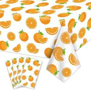 4Pcs Little Cutie Tablecloths, Orange Fruit Table Covers 4Pcs Little Cutie Tablecloths, Orange Fruit Table Covers