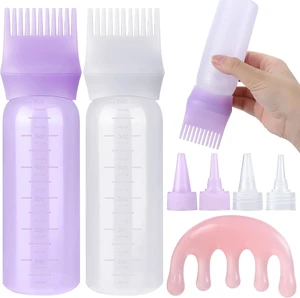 Pimoys Root Comb Hair Dye Oil Applicator Bottles For Scalp, Purple White Pimoys Root Comb Hair Dye Oil Applicator Bottles For Scalp, Purple White