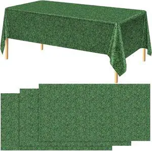 durony 3 Pack Green Grass Field Plastic Tablecloth Grass Print Table Covers 54 x 108 Inches Sports Party Table Decor for Sports Theme Parties Decorations durony 3 Pack Green Grass Field Plastic Tablecloth Grass Print Table Covers 54 x 108 Inches Sports Party Table Decor for Sports Theme Parties Decorations