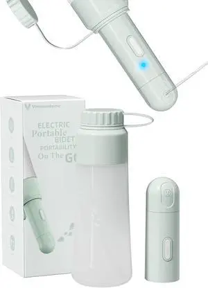 Electric Portable Bidet Sprayer Bottle Handheld for Women & Men, Travel Bidet Portable for Travel, Personal High Pressure Hygiene for Backpacking & Camping (VMASSTONE EPB-001 Mint Green) Electric Portable Bidet Sprayer Bottle Handheld for Women & Men, Travel Bidet Portable for Travel, Personal High Pressure Hygiene for Backpacking & Camping (VMASSTONE EPB-001 Mint Green)