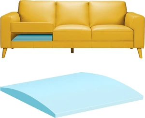 RA RUNNING ALIEN Couch Cushion Support for Sagging Seat,20"X20"X2" Curved 40D High Density Foam Cushion,Sagging Couch Support for Accent Chair,Sofa,Blue Set of 1 RA RUNNING ALIEN Couch Cushion Support for Sagging Seat,20"X20"X2" Curved 40D High Density Foam Cushion,Sagging Couch Support for Accent Chair,Sofa,Blue Set of 1