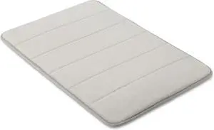 Amazon Basics Absorbent & Fast Dry Plush Memory Foam Bath Mat, Non-Slip Backing, 17 x 24 in, Light Gray Amazon Basics Absorbent & Fast Dry Plush Memory Foam Bath Mat, Non-Slip Backing, 17 x 24 in, Light Gray