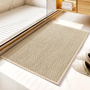 GRANNY SAYS Beige Bathroom Rugs, Absorbent Bath Mats for Bathroom, 24" x 16", Soft Chenille Bathroom Mat, Small Bath Rugs Non Slip Washable, Quick Dry, Thin, Rug for Tub and Shower GRANNY SAYS Beige Bathroom Rugs, Absorbent Bath Mats for Bathroom, 24" x 16", Soft Chenille Bathroom Mat, Small Bath Rugs Non Slip Washable, Quick Dry, Thin, Rug for Tub and Shower