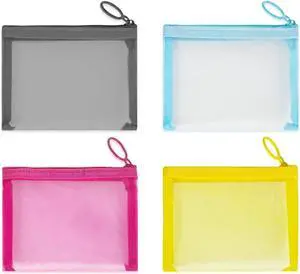 Mini Mesh Pouches(4 Pack), Small Mesh Bags with Zipper Nylon Makeup Pouches Bag Cosmetic Pouch Travel Purse Organizer Insert Diaper Inside Bag Organizers Home Organizing Size See Through Cute Colors Mini Mesh Pouches(4 Pack), Small Mesh Bags with Zipper Nylon Makeup Pouches Bag Cosmetic Pouch Travel Purse Organizer Insert Diaper Inside Bag Organizers Home Organizing Size See Through Cute Colors