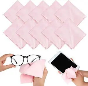 Andibro 10 Pcs Microfibre Glasses Cleaning Cloths, Soft Glasses Cleaner Cloth Lens Cleaning Cloth Reusable Eyeglasses Cleaning Tool for Camera Lens Cell Phone Screens Cleaner Accessories(Pink) Andibro 10 Pcs Microfibre Glasses Cleaning Cloths, Soft Glasses Cleaner Cloth Lens Cleaning Cloth Reusable Eyeglasses Cleaning Tool for Camera Lens Cell Phone Screens Cleaner Accessories(Pink)