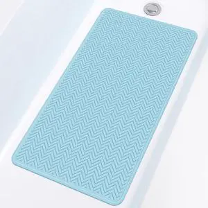 OTHWAY Bathtub Mat Non Slip, 27" x 17" Bath Mat for Tub, Machine Washable Shower Anti Slip Mat with 246 Strong Suction Cups (Lake Blue) OTHWAY Bathtub Mat Non Slip, 27" x 17" Bath Mat for Tub, Machine Washable Shower Anti Slip Mat with 246 Strong Suction Cups (Lake Blue)