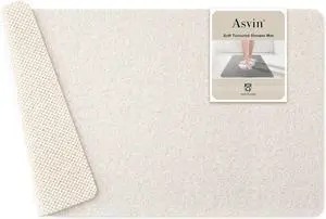 Asvin Soft Textured Bath, Shower, Tub Mat, 24x16 Inch, Phthalate Free, Non Slip Comfort Bathtub Mats with Drain, PVC Loofah Bathroom Mats for Wet Areas, Quick Drying Asvin Soft Textured Bath, Shower, Tub Mat, 24x16 Inch, Phthalate Free, Non Slip Comfort Bathtub Mats with Drain, PVC Loofah Bathroom Mats for Wet Areas, Quick Drying