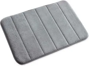 VANRA Small Bath Mat Bath Rugs Anti-Slip Memory Foam Non-Slip Bathroom Mat Soft Bathmat Carpet 15.7" X 23.6" (Gray) VANRA Small Bath Mat Bath Rugs Anti-Slip Memory Foam Non-Slip Bathroom Mat Soft Bathmat Carpet 15.7" X 23.6" (Gray)