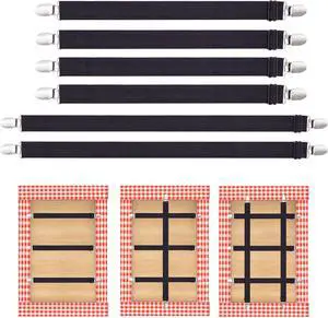 6PCS Tablecloth Holder Clips Strap, Adjustable Elasticity Picnic Tablecloth Clip Perfect for Tables Bench Cover Picnic Party Camping Black 6PCS Tablecloth Holder Clips Strap, Adjustable Elasticity Picnic Tablecloth Clip Perfect for Tables Bench Cover Picnic Party Camping Black