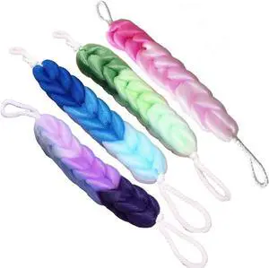 AARainbow 4 Packs Long Stretch Back Sponge with Rope Handles Back Scrubber Body Sponges for Bathing, Bath Shower Mesh Sponge Body Deep Cleaning for Men & Women (H-Gradient Color) AARainbow 4 Packs Long Stretch Back Sponge with Rope Handles Back Scrubber Body Sponges for Bathing, Bath Shower Mesh Sponge Body Deep Cleaning for Men & Women (H-Gradient Color)