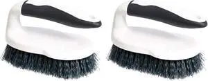 Amazon Basics All Purpose Rectangular Scrub Brush, Hard Bristle, Stiff Bristles, Sturdy, Ergonomic Long Handle, Durable, 2-Pack, White & Black Amazon Basics All Purpose Rectangular Scrub Brush, Hard Bristle, Stiff Bristles, Sturdy, Ergonomic Long Handle, Durable, 2-Pack, White & Black