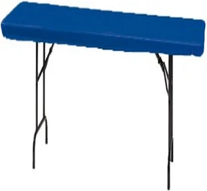 Creative Converting Stay Put Plastic Tablecloth, Blue, 30 x 96 in Creative Converting Stay Put Plastic Tablecloth, Blue, 30 x 96 in