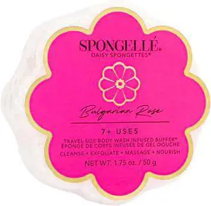 Spongellé Bulgarian Rose Daisy Spongette Bath Sponge | Built-in Body Wash & Body Scrubber, Shower Loofah Sponge for Women, Travel Essentials | 7+ uses Spongellé Bulgarian Rose Daisy Spongette Bath Sponge | Built-in Body Wash & Body Scrubber, Shower Loofah Sponge for Women, Travel Essentials | 7+ uses