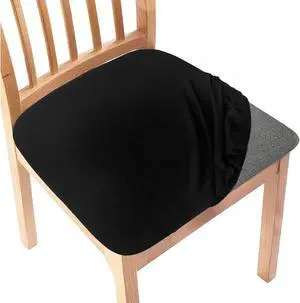 Gute Chair Seat Covers 2Pcs Stretchy Washable Slipcovers Dining Black Gute Chair Seat Covers 2Pcs Stretchy Washable Slipcovers Dining Black
