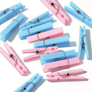 60PCS Baby Shower Clothespin Games Plastic Mini Clothes Pins 1.4 inch for Party Decorations(Pink + Blue) 60PCS Baby Shower Clothespin Games Plastic Mini Clothes Pins 1.4 inch for Party Decorations(Pink + Blue)