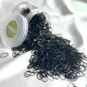 1500 PCS Toddler Baby Infant Mini Thin Gentle Hair Elastics Ties Soft Rubber Bands for Thin Fine Hair Baby Girl (SingleColor - Black) 1500 PCS Toddler Baby Infant Mini Thin Gentle Hair Elastics Ties Soft Rubber Bands for Thin Fine Hair Baby Girl (SingleColor - Black)